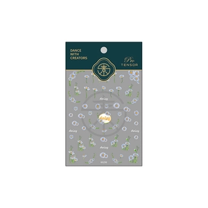 Daisy nail art decals set KX250 with various small flower patterns and lettering