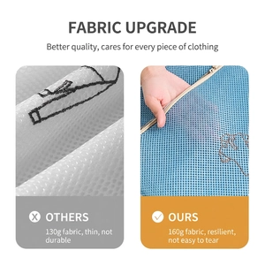 Morandi color 160g sandwich embroidery laundry bag with durable thickened mesh fabric
