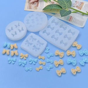 Bow Knot Silicone Mold DIY Baking Crafting Fondant Chocolate Resin Handmade Soap Sugarcraft Delicate Textures White Flexible