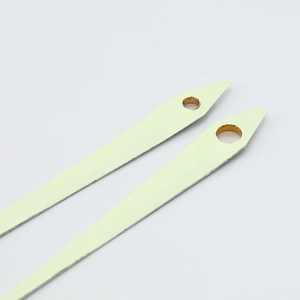 Luminous watch hands set in silver and gold metal finish for clock repair parts
