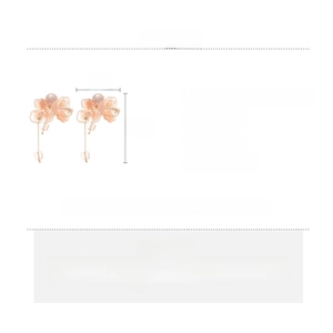 Specifiche dettagliate e guida alle taglie per orecchini a fiore rosa con nappa