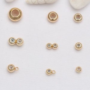 14k gold-filled adjustable silicone beads in various sizes for DIY jewelry making