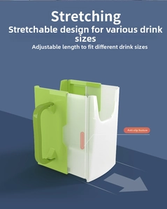 Adjustable baby drink holder with stretching frame and non-slip design for juice boxes