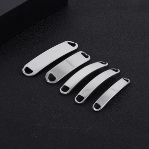 Polished silver stainless steel curved bar connectors in five sizes for DIY jewelry making
