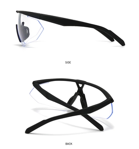 Detailed side and back views of classic aviator sunglasses with semi-rimless frames