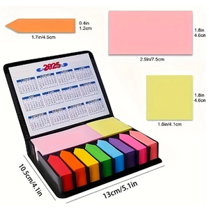 Collezione Di Note Adesive Colorate Con Scatola Organizer In Ecopelle E Schede Indice Calendario Per Ufficio E Scrivania