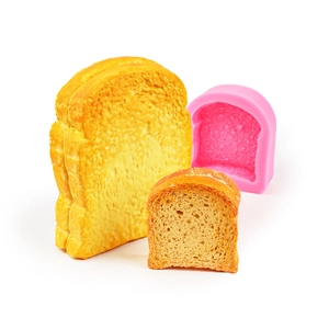 3D realistic toast bread silicone mold for DIY chocolate mousse cake and soap making