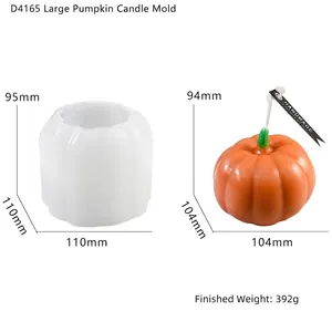 Specifiche dimensionali per stampo in silicone a zucca grande e prodotto in cera finito