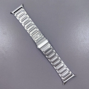 Correa de eslabones de acero inoxidable plateado para Samsung Watch Ultra y Classic