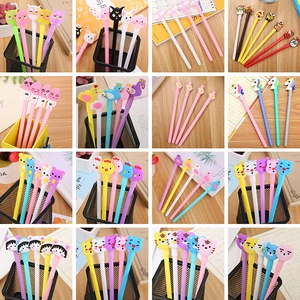 Cute Cartoon Animal Gel Pens Plastic With Silicone Shapes Novelty Creative Stationery Rollerball Pens For School Office