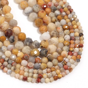 Faceted natural stone beads featuring tiger eye and agate for DIY jewelry making