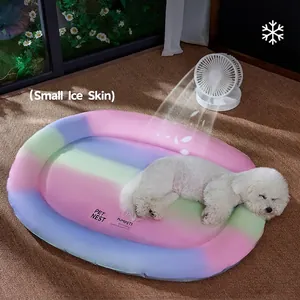 Alfombrilla De Refrigeración Para Mascotas Verano Degradado Arcoiris PVC Gel Impermeable Cama Perro Nido Gato Transpirable