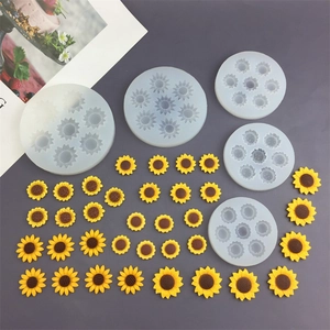 Sunflower Silicone Mold For Fondant Cake Baking DIY Resin Candle Handmade Soap Gypsum Craft Kitchen Tool