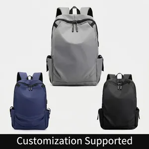 Business Laptop Backpack Oxford Fabric Waterproof Large Capacity USB Charging Port Earphone Hole For Travel School Men