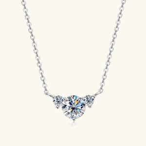 925 Sterling Silver Moissanite Heart Pendant Necklace For Women Elegant D Color VVS1 Moissanite Lockbone Chain Fine Jewelry Gift