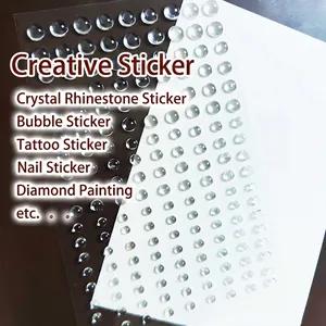 Sparkling clear dome acrylic heart stickers for DIY scrapbooking and nail art decor
