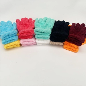 Close-up of soft knit coral fleece texture in various vibrant candy colors