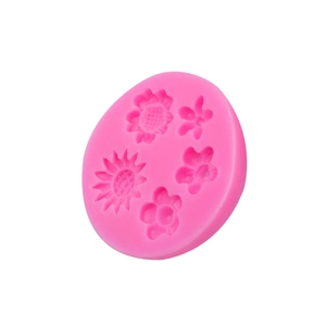 Stampo in silicone rosa con motivi floreali per decorazione torte e pasticceria