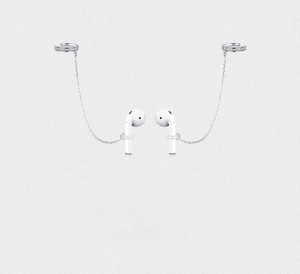 Détail de la boucle d'oreille anti-perte en argent S925 pour écouteurs avec zircons
