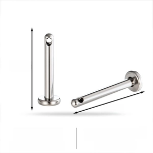 F136 titanium threaded piercing posts in 6mm and 8mm lengths for 0.9mm accessories