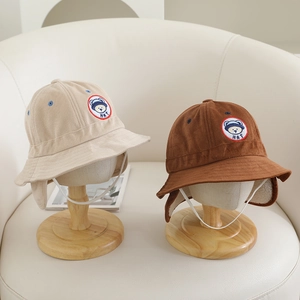 Chapeau Bob D'Hiver Pour Enfants Avec Cache-Oreilles Velours Côtelé Doublé Polaire Chaud Coupe-Vent Bébé Bonnet Ours