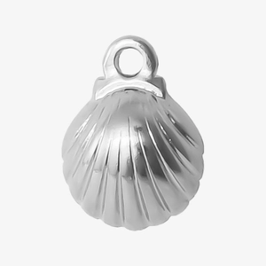 Detailed view of 304 stainless steel shell pendant charm for DIY ocean jewelry making