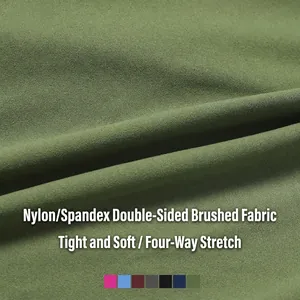 Army green brushed yoga leggings for women with high elasticity and tummy control features