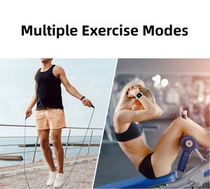 Smart fitness tracker showing multi-sport modes for skipping and gym workouts