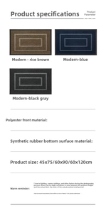 Heavy duty polyester entry mat with non-slip rubber backing and multiple size options