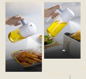 Pulvérisateur d'huile 2 en 1 en verre pour la cuisine et la friture à l'air