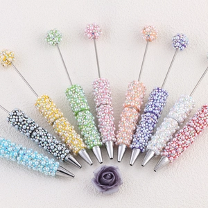 Penne a sfera colorate con perline fai-da-te, strass e perle in 10 tonalità vivaci