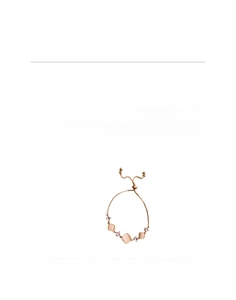 Detailed specs of rose gold bracelet with zircon stones and synthetic cat eye stone inlay
