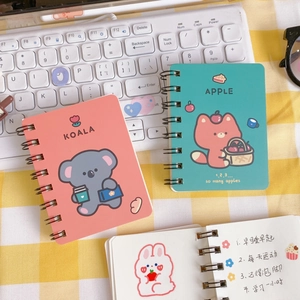 Süße Spiral-Mininotizbücher mit Koala- und Fuchsmotiven für Büro und Schule