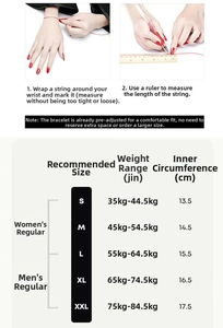 Guía de tallas e instrucciones de medida para pulsera de cadena doble de acero inoxidable