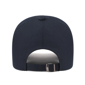 Casquette de baseball bleu marine respirante pour hommes avec boucle arrière en métal