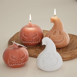 Moules 3D en silicone citrouille d'Halloween pour bougies et décorations en résine DIY
