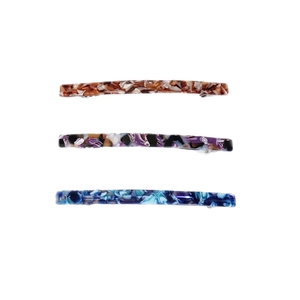French style 10cm cellulose acetate tortoise hair clips in brown, purple and blue