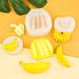Stampo in silicone 3D a forma di banana per torte mousse e dolci fai-da-te realistici