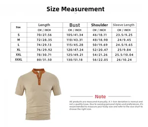 Men's summer shirt size chart with measurements for length, bust, shoulder, and sleeve