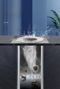 Universal stainless steel floor drain filter preventing hair blockage and pest entry