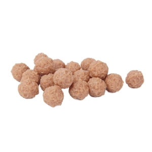 Realistic miniature meatball food model with detailed freeze-dried texture for DIY crafts