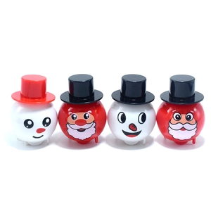 Wind-up jumping Santa and Snowman clockwork toys set of four for holiday gifts