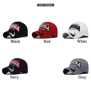 Outdoor Aruba island embroidered baseball caps in black, red, white, navy and grey colors