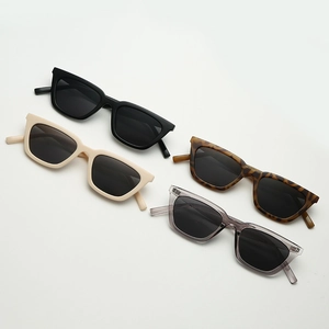 Retro cat-eye sunglasses for women in black, beige, tortoise, and transparent grey colors