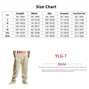 Size chart for men's quick-dry straight pants showing detailed length and waist measurements