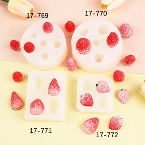 Strawberry Silicone Mold 3D Fruit Shape For Fondant Chocolate DIY Craft Cake Decorating Baking Tool