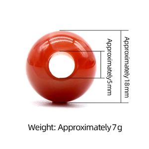 Natural red agate stone bead 18mm with 5mm large hole for DIY jewelry making