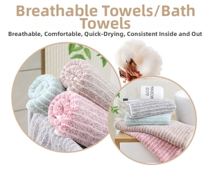 Absorbent coral fleece striped towel with breathable and quick-drying plush fabric