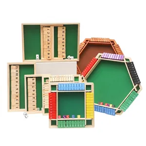 Wooden Shut The Box Dice Game Board Educational Math Toy Family Party Bar Fun Logic Strategy
