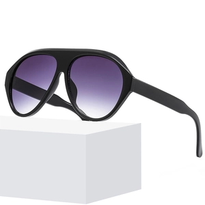 Lunettes De Soleil Aviateur Surdimensionnées Protection UV400 Monture PC Verres AC Mode Rétro Pour Hommes Femmes